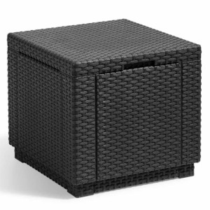 Keter Puf de almacenamiento cubo grafito 213816 D