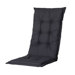 Madison Cojín de silla con respaldo alto Basic negro 123x50 cm D