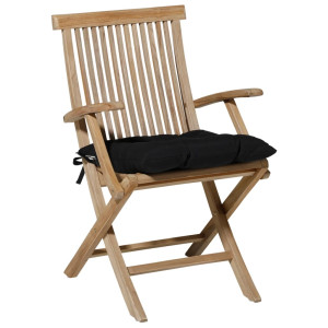 Madison Cojín para silla Panama 46x46 cm negro D