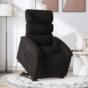 Sillón eléctrico reclinable elevable de tela negro D