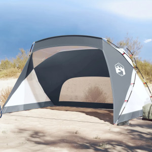 Tenda de praia em tafetá cinza 274x178x170/148 cm 185T D