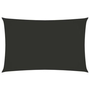 Toldo de vela rectangular tela Oxford gris antracita 4x7 m D