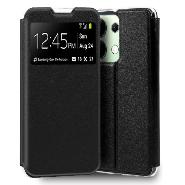 Funda COOL Flip Cover para Xiaomi Redmi Note 13 Liso Negro D