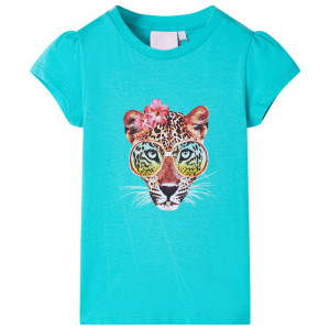 Camiseta infantil verde menta 116 D