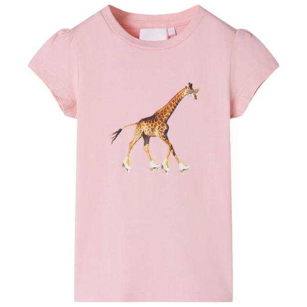 Camiseta infantil rosa claro 128 D