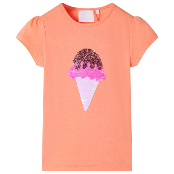 Camiseta de bebê laranja neon 104 D