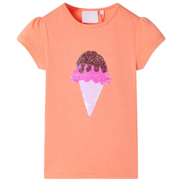 Bebê t-shirt laranja neon 128 D