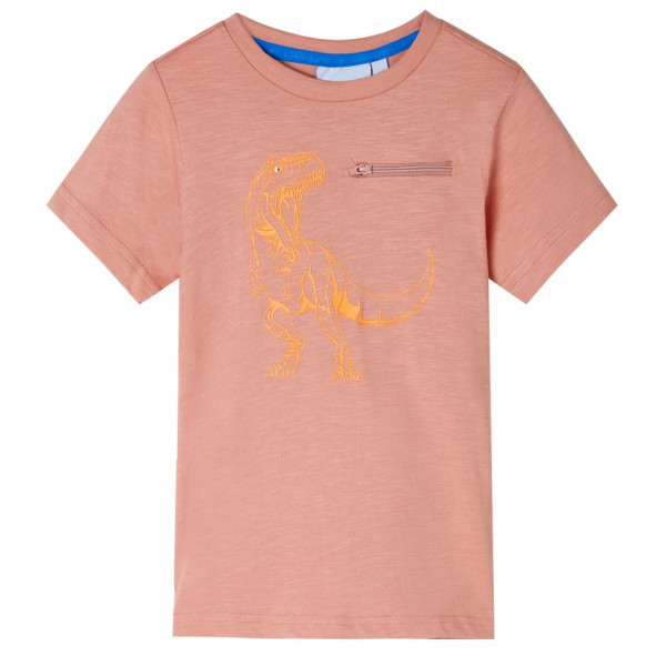 Camiseta infantil de manga corta naranja claro 104 D