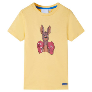 Camiseta infantil de manga corta amarillo 140 D