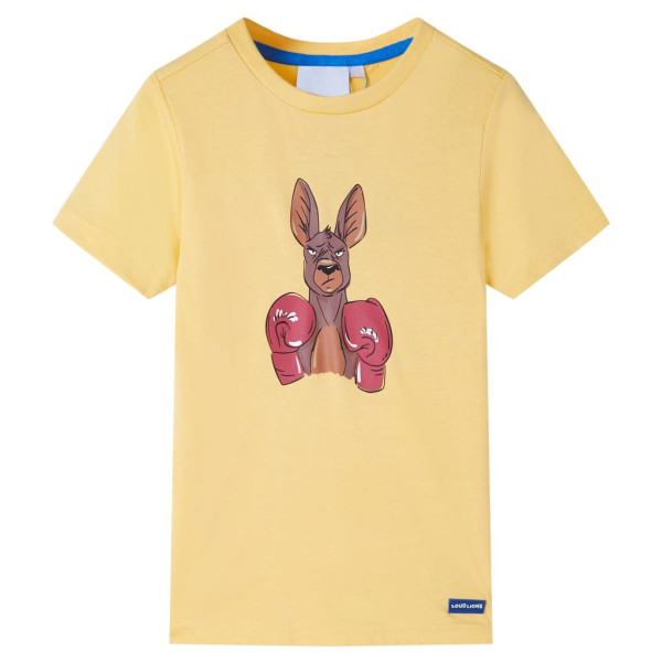 Camiseta infantil de manga curta amarela 116 D