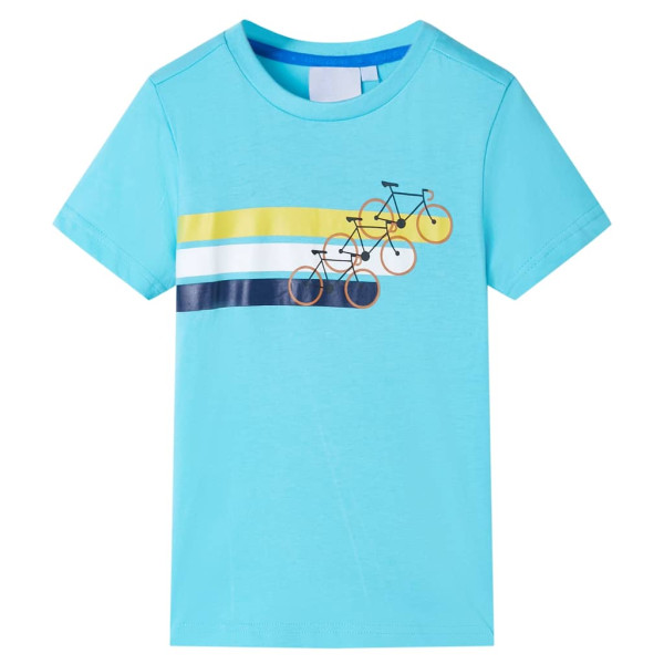 T-shirt infantil de manga curta com aquamarine 92 D