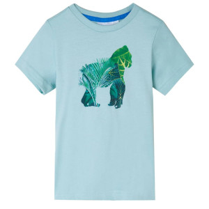 Camiseta infantil aguamarina claro 128 D