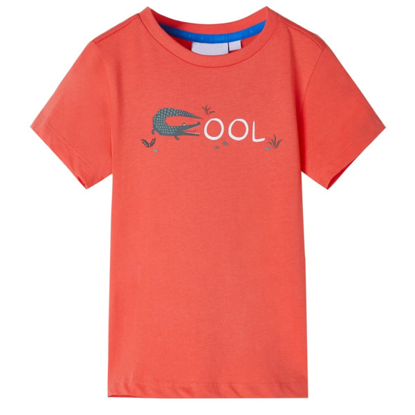 Vermelho manga curta camiseta infantil 92 D