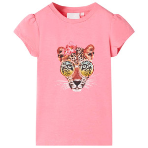 T-shirt infantil rosa neon 128 D