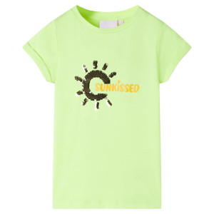 T-shirt infantil amarelo néon 104 D