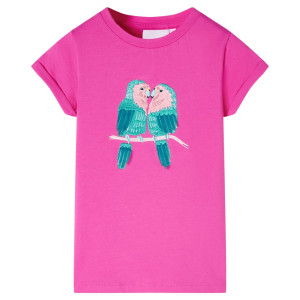 T-shirt infantil rosa escuro 92 D