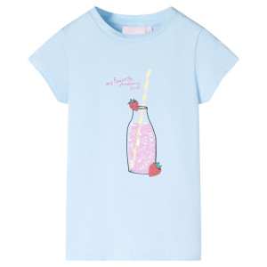 Camiseta infantil azul suave 116 D