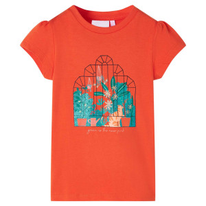 Camiseta infantil naranja oscuro 128 D