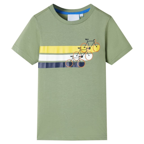 Camiseta infantil de manga corta caqui claro 116 D