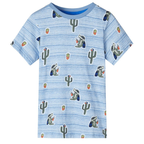 Mistura de t-shirt infantil azul 140 D