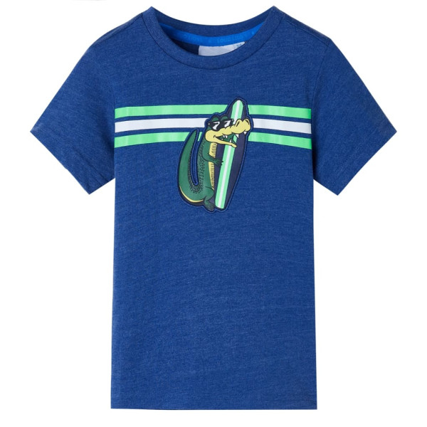 Camiseta infantil azul oscuro mélange 116 D