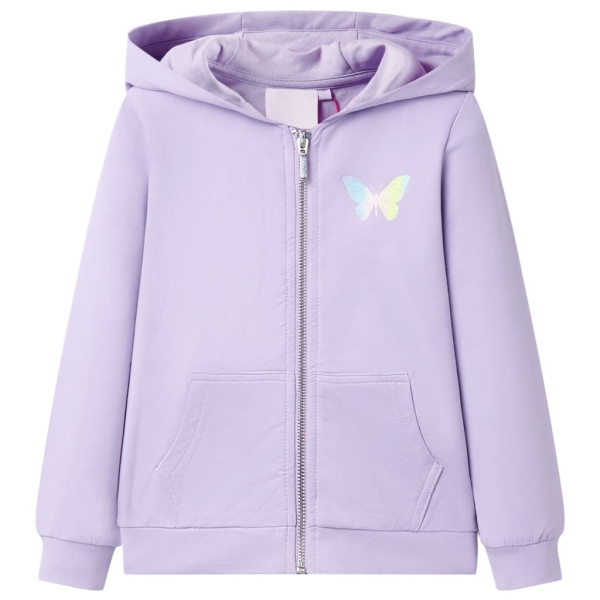 Sudadera para niños con capucha color lila 92 D