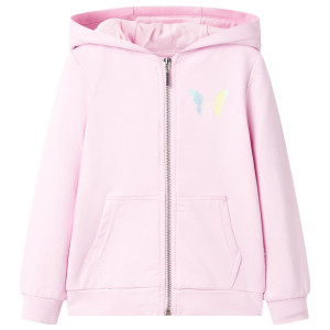 Sudadera para niños con capucha rosa claro 104 D