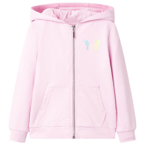 Sudadera para niños con capucha rosa claro 128 D