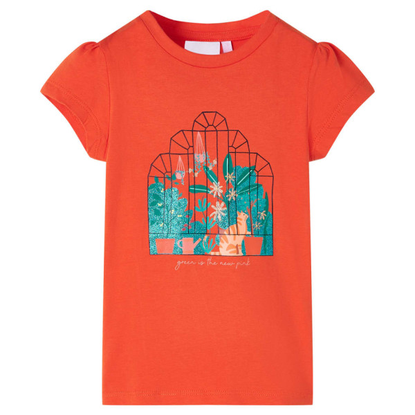 Camiseta infantil laranja escuro 92 D