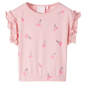 T-shirt infantil rosa brilhante 92 D