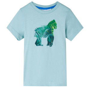 Camiseta infantil aguamarina claro 140 D