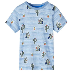 Mistura de t-shirt infantil azul 116 D