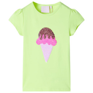 Camiseta infantil amarillo neón 104 D