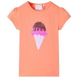 Bebê t-shirt laranja néon 92 D