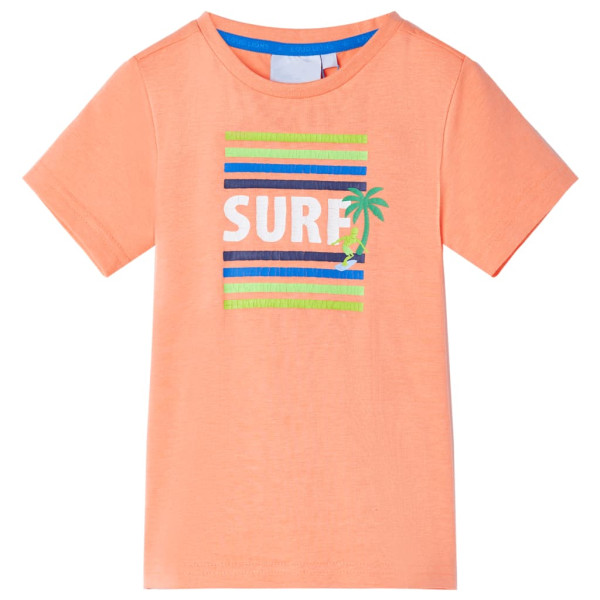 Camiseta infantil naranja neón 128 D