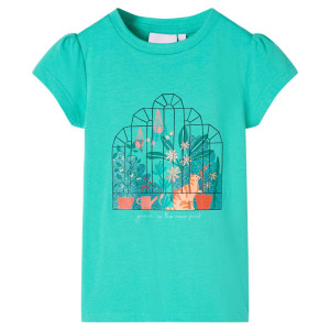 Camiseta infantil verde menta 140 D