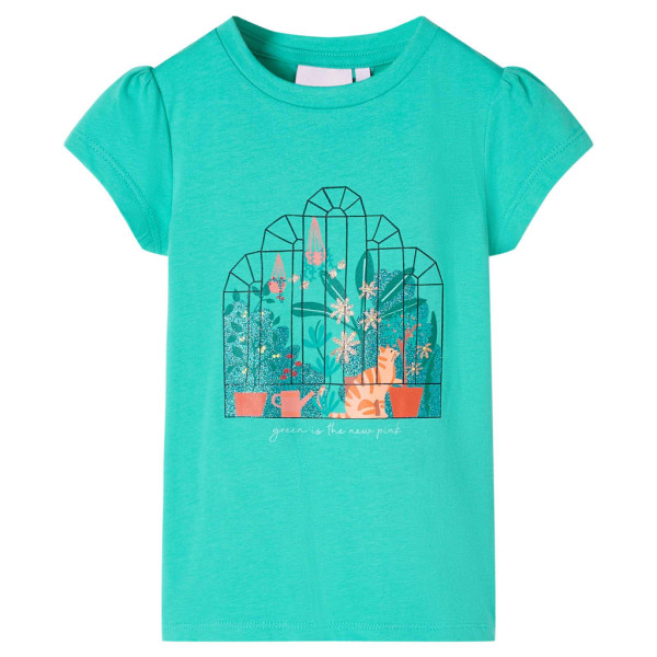 Camiseta infantil verde menta 140 D