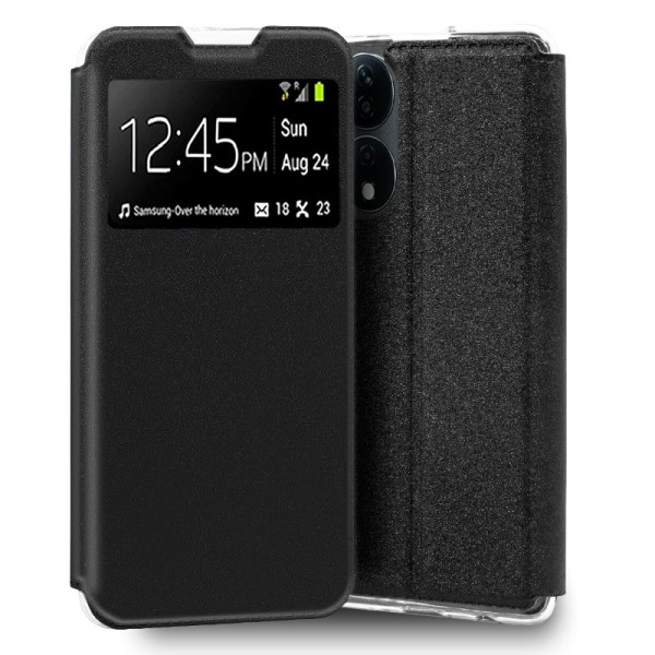 Fundação COOL Capa de Flip para Huawei Honor X7B Liso preto D