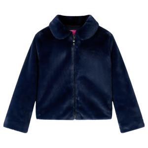 Chaqueta para niños de cuero sintético azul marino 116 D