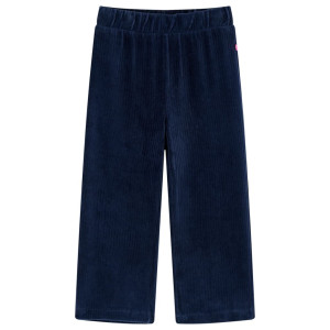 Calça infantil de veludo cotelê azul marinho 116 D