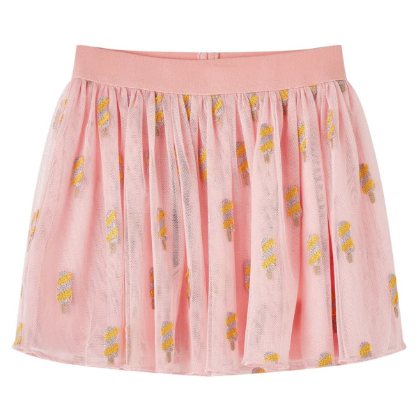 Saia infantil com tule rosa claro 116 D