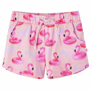 Pantalones cortos para niños con cordón rosa claro 140 D