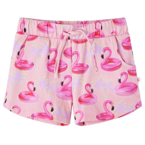 Pantalones cortos para niños con cordón rosa claro 116 D