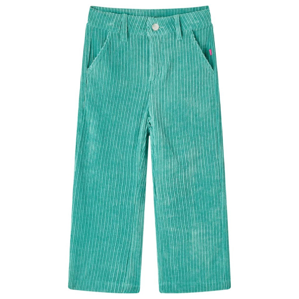 Pantalón para niños de pana verde menta 140 D