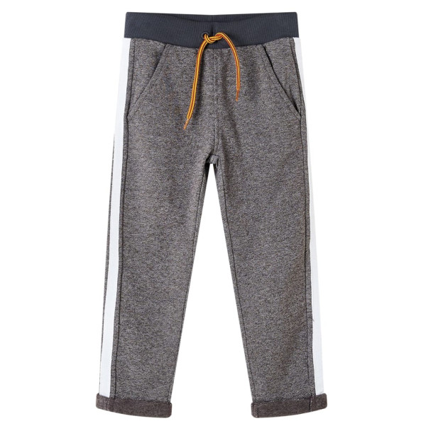 Pantalón de chándal infantil gris oscuro mélange 92 D