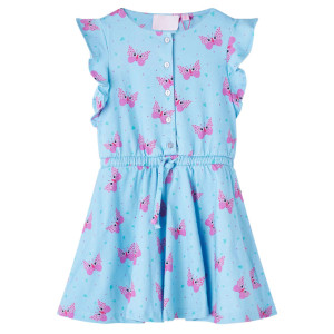 Vestido para niños sin mangas con botones azul 128 D