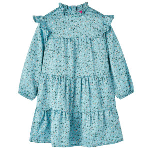 Vestido para niños de manga larga azul 116 D