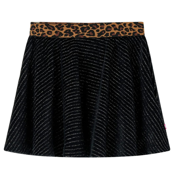 Falda para niños con cinturilla de leopardo negro 140 D