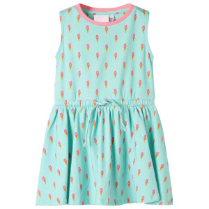 Vestido infantil con cordón verde menta claro 116 D