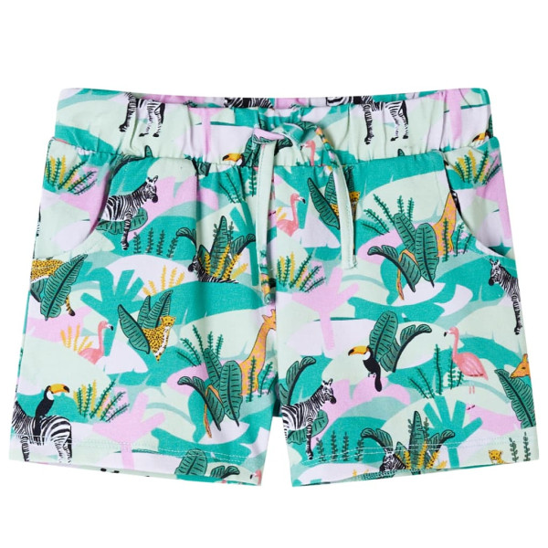 Shorts Infantil com Cordão Light Menta 92 D